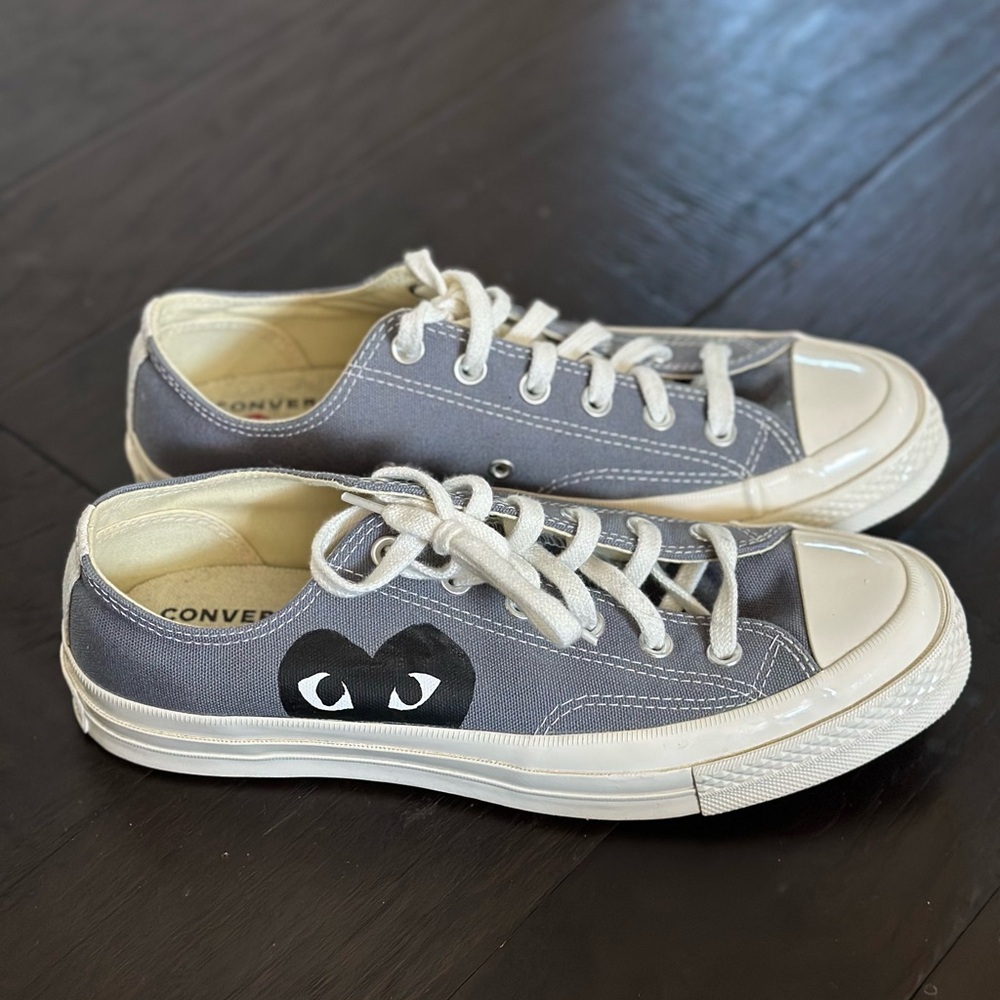 Comme des Garcons Gray and White Sneakers